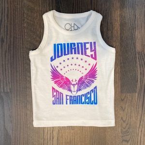 Chaser White purple blue pink Journey Ribbed Tank Top, size 5